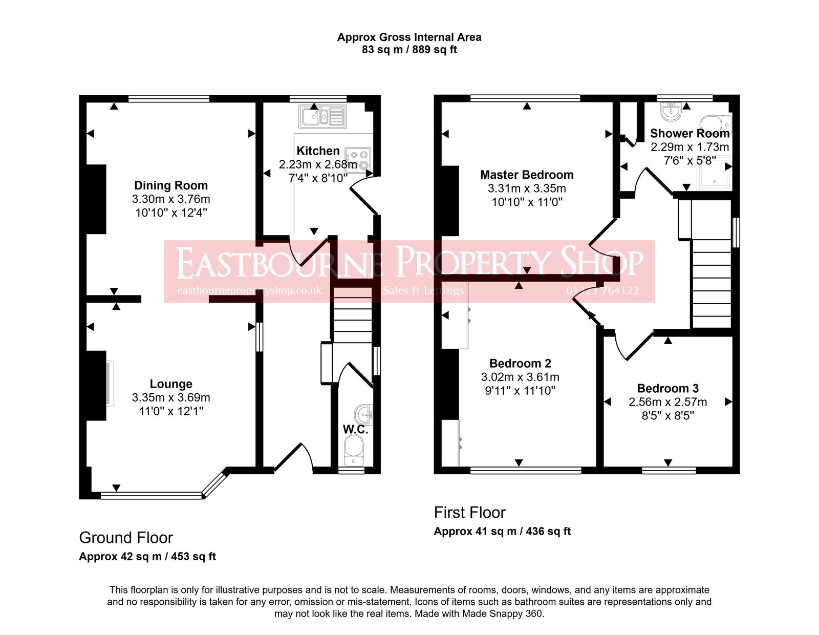 Floorplans For Northbourne Road, Eastbourne, BN22 8QT