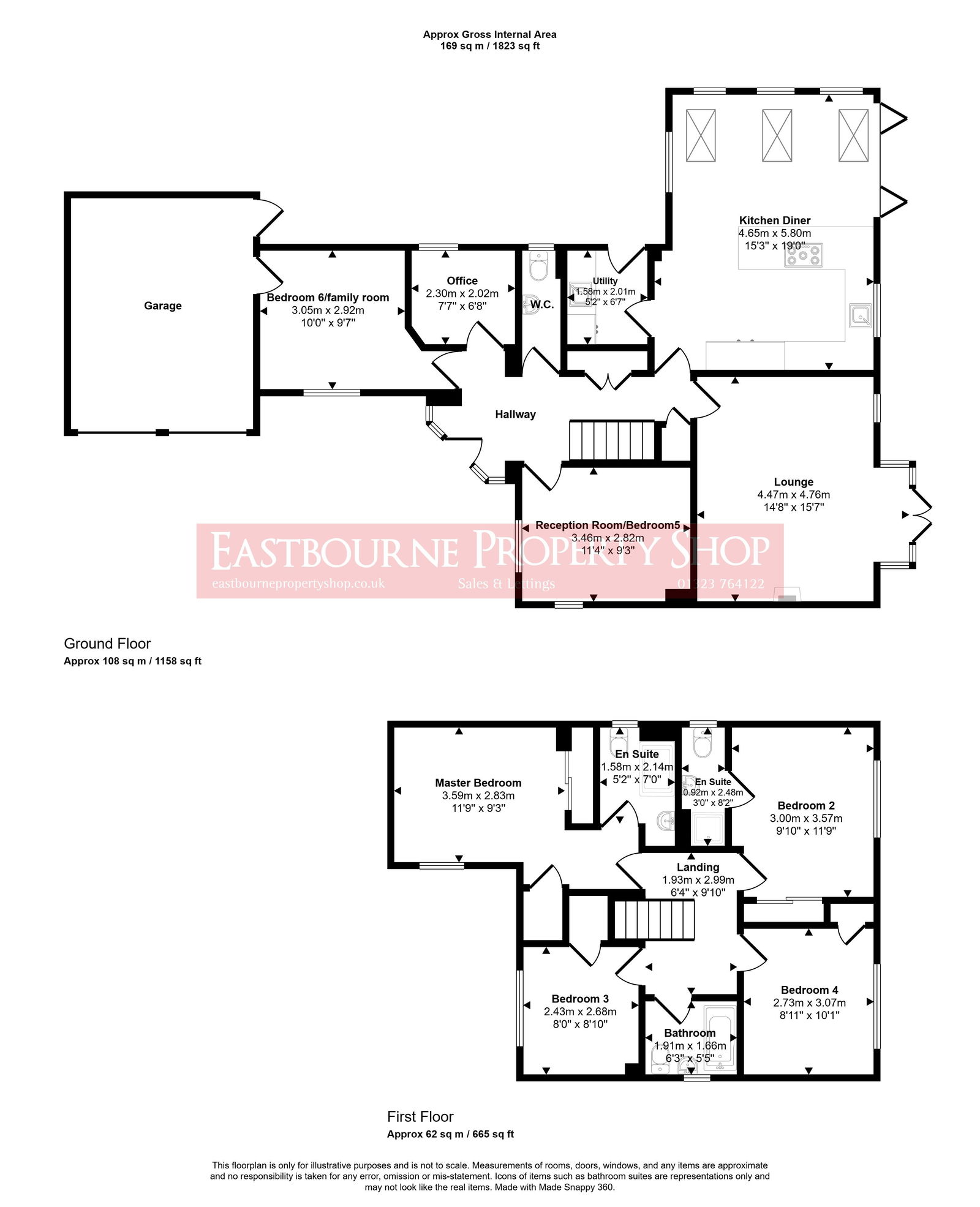 Floorplans For Lambourn Avenue, Stone Cross, Pevensey, BN24 5PQ