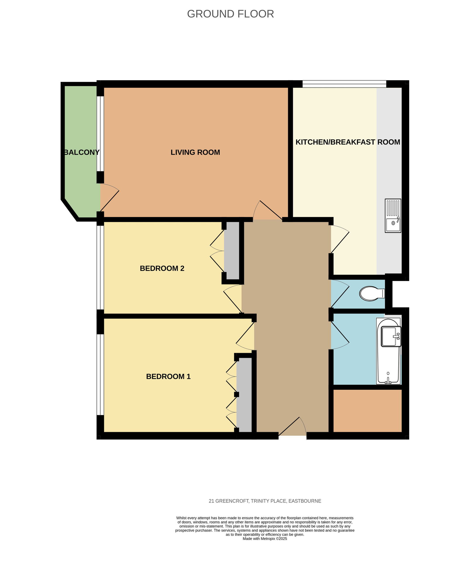 Floorplans For Trinity Place, Eastbourne, BN21 3DA