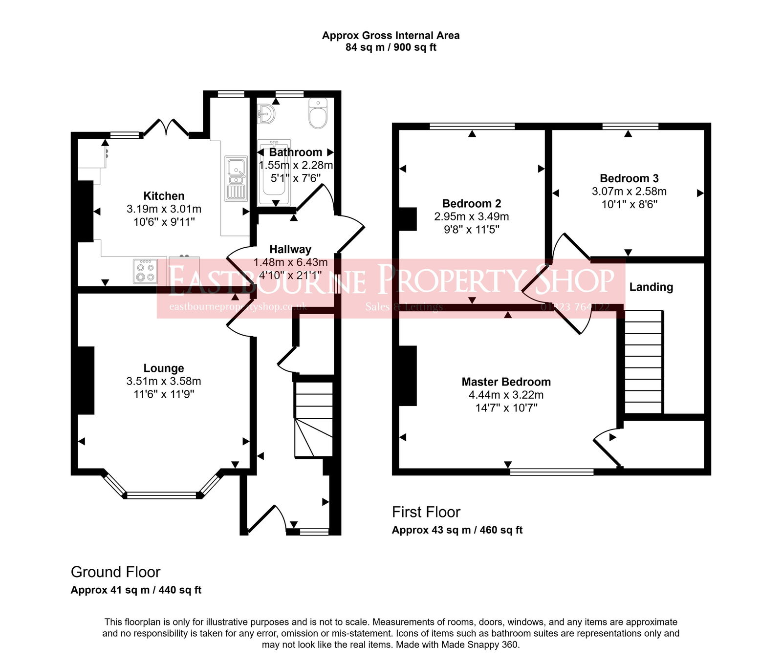 Floorplans For Queens Road, Eastbourne, BN23 6JT