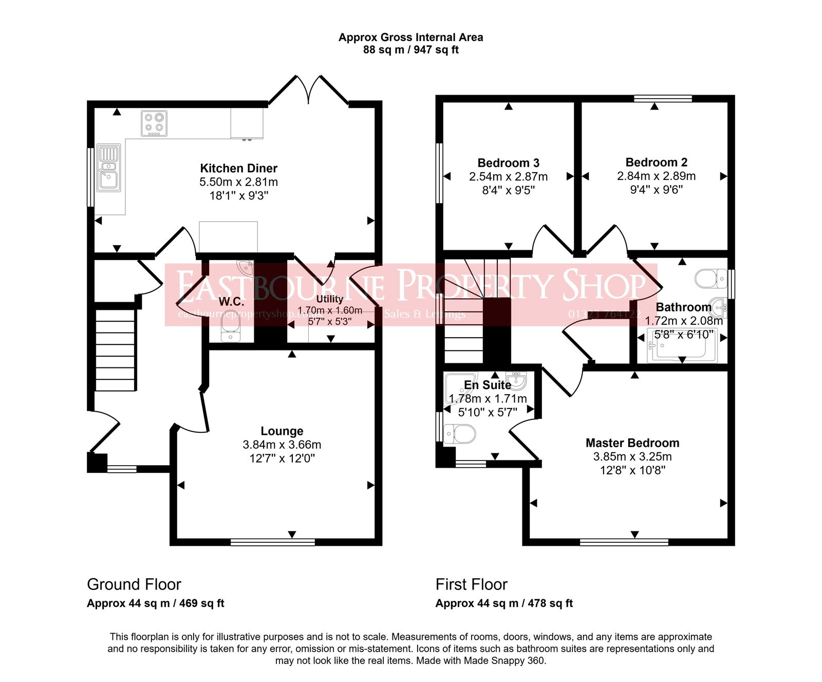 Floorplans For Primrose Field, Stone Cross, Pevensey, BN24 5GN