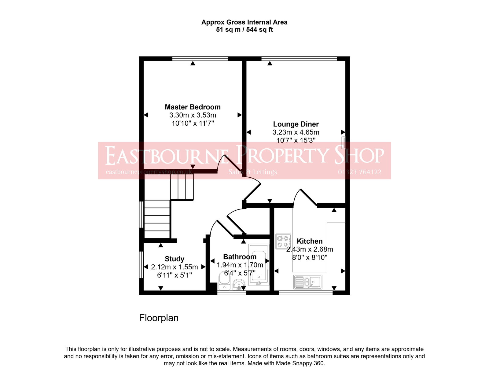 Floorplans For Foxglove Road, Eastbourne, BN23 8BU