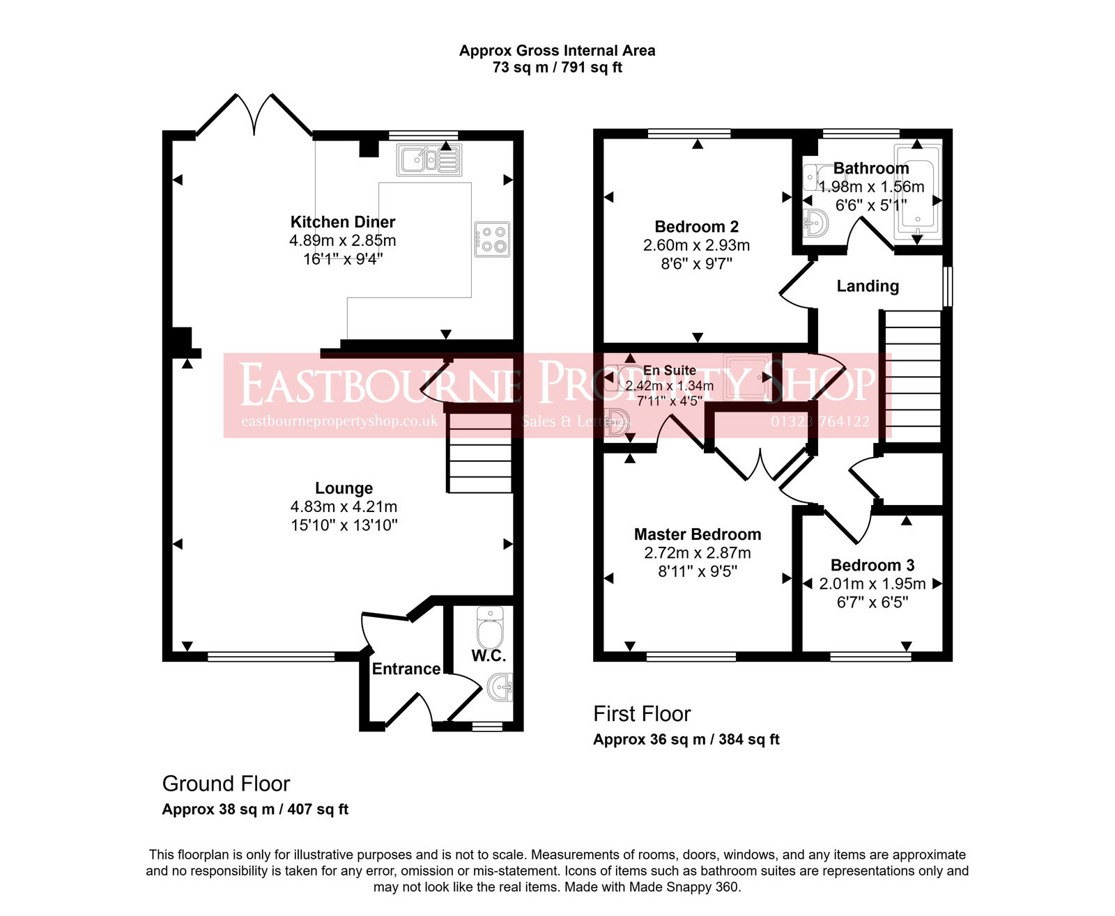 Floorplans For Orwell Close, Stone Cross, Pevensey, BN24 5QW