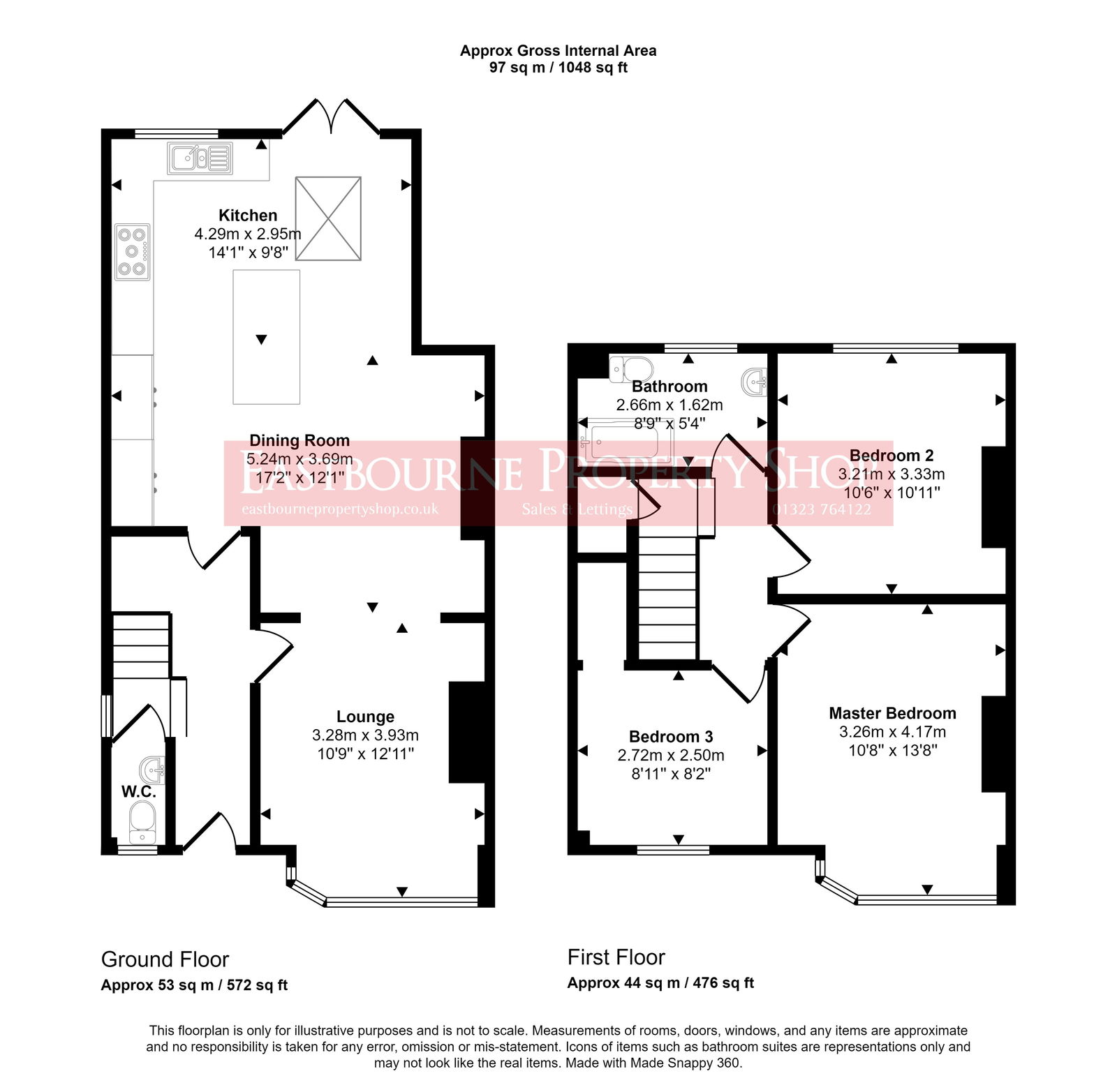 Floorplans For Queens Crescent, Eastbourne, BN23 6JR