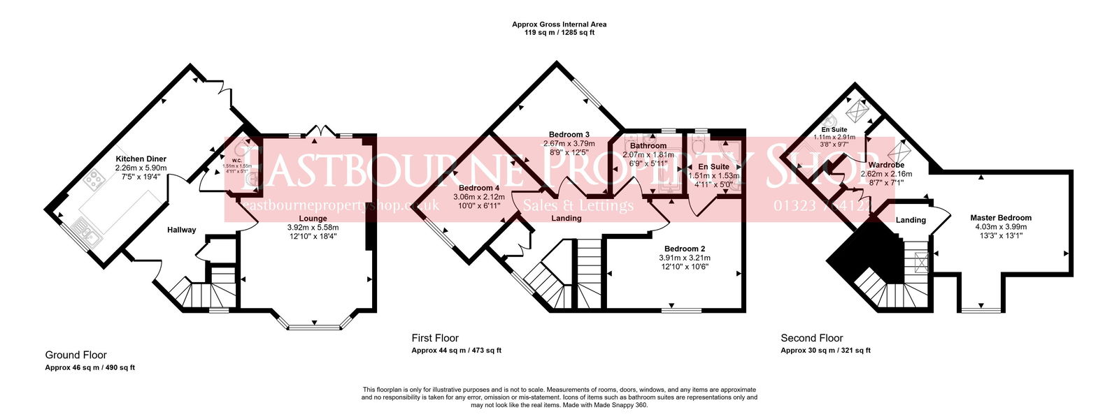 Floorplans For Woodacres Way, Hailsham, BN27 3YP
