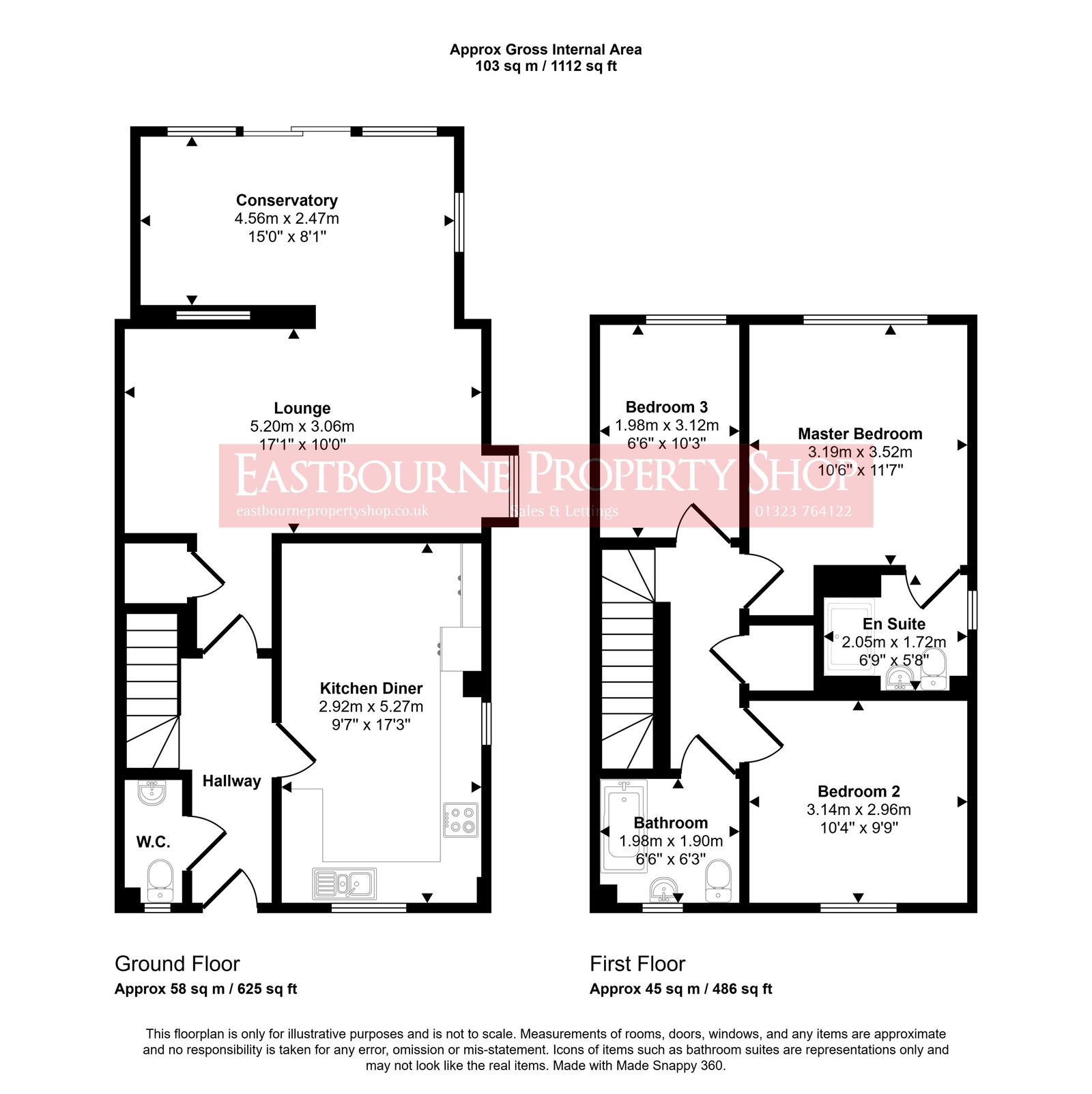 Floorplans For Carnforth Crescent, Eastbourne, BN23 8NJ