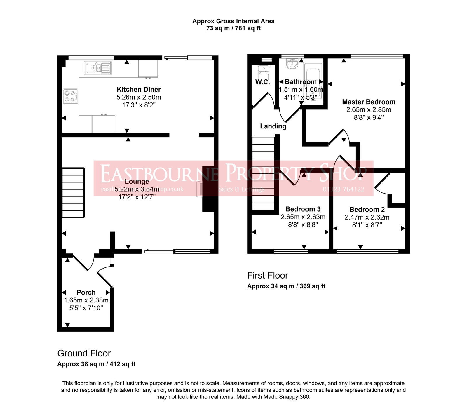 Floorplans For Goudhurst Close, Eastbourne, BN23 7LR