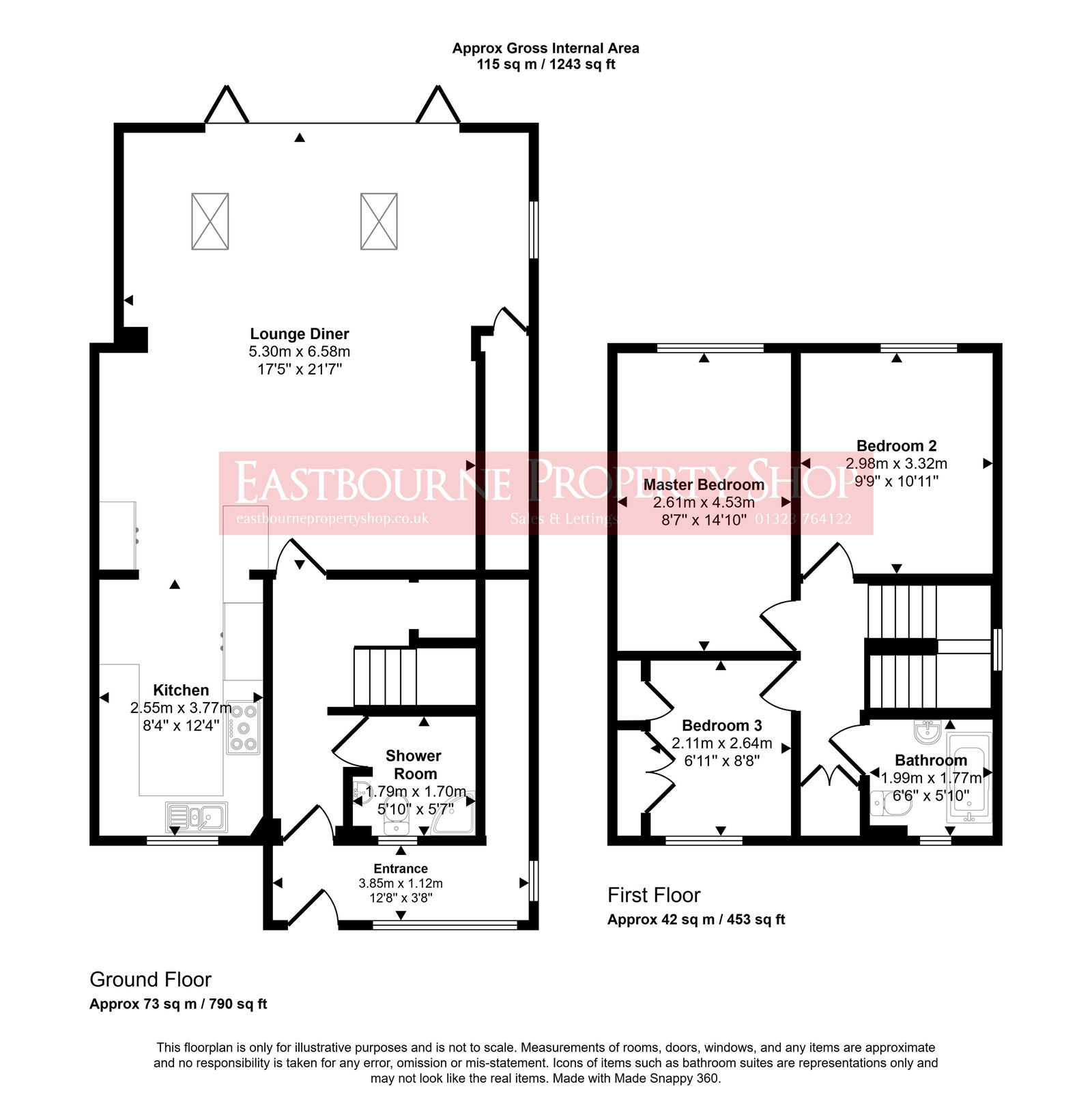 Floorplans For Pagham Close, Eastbourne, BN23 8EW