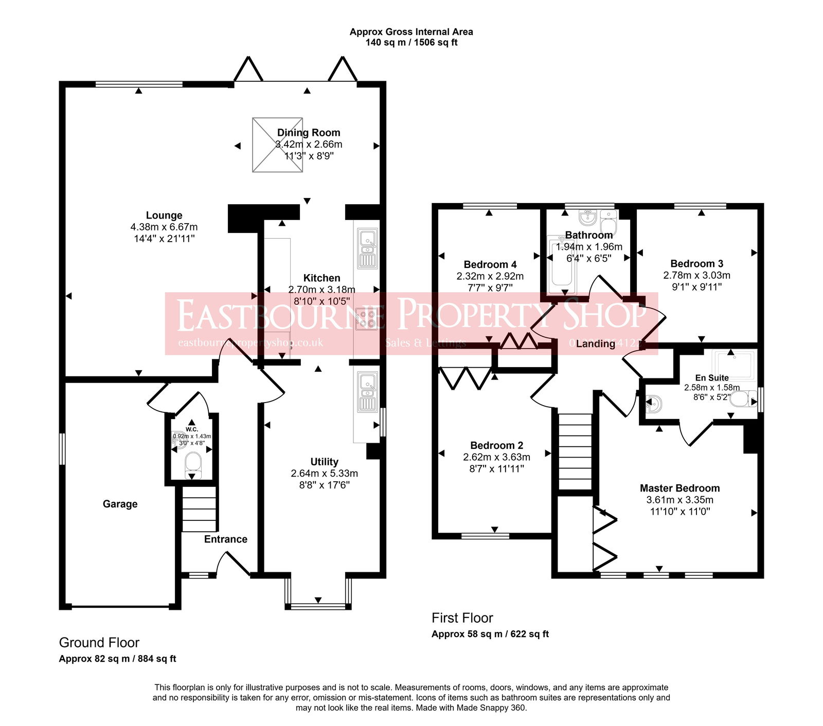 Floorplans For Darwell Drive, Stone Cross, Pevensey, BN24 5PG