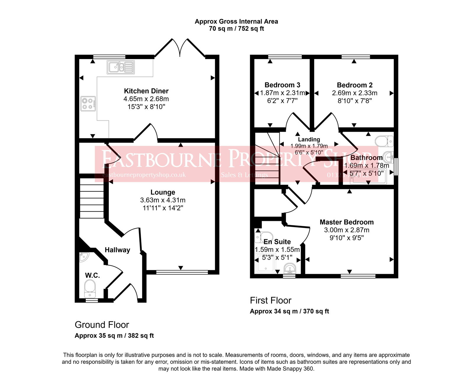 Floorplans For Red Clover Close, Stone Cross, Pevensey, BN24 5FW