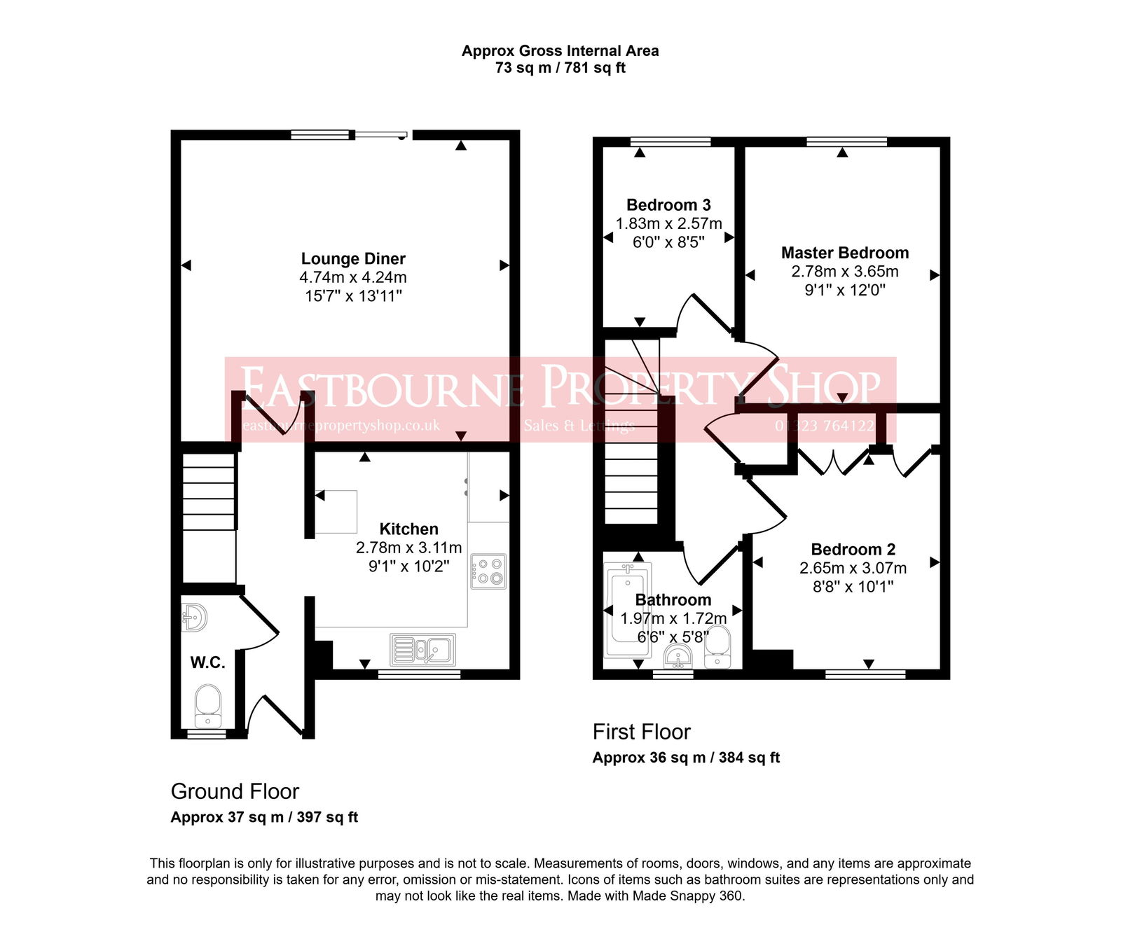 Floorplans For Priory Orchard, Eastbourne, BN23 7BU