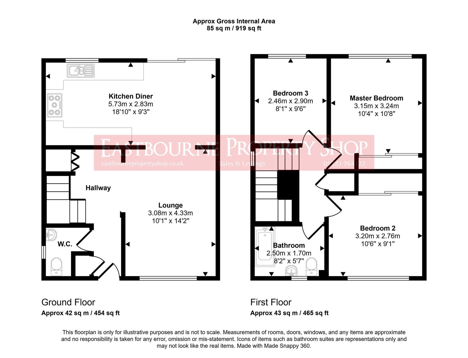 Floorplans For Chyngton Close, Eastbourne, BN23 8HQ