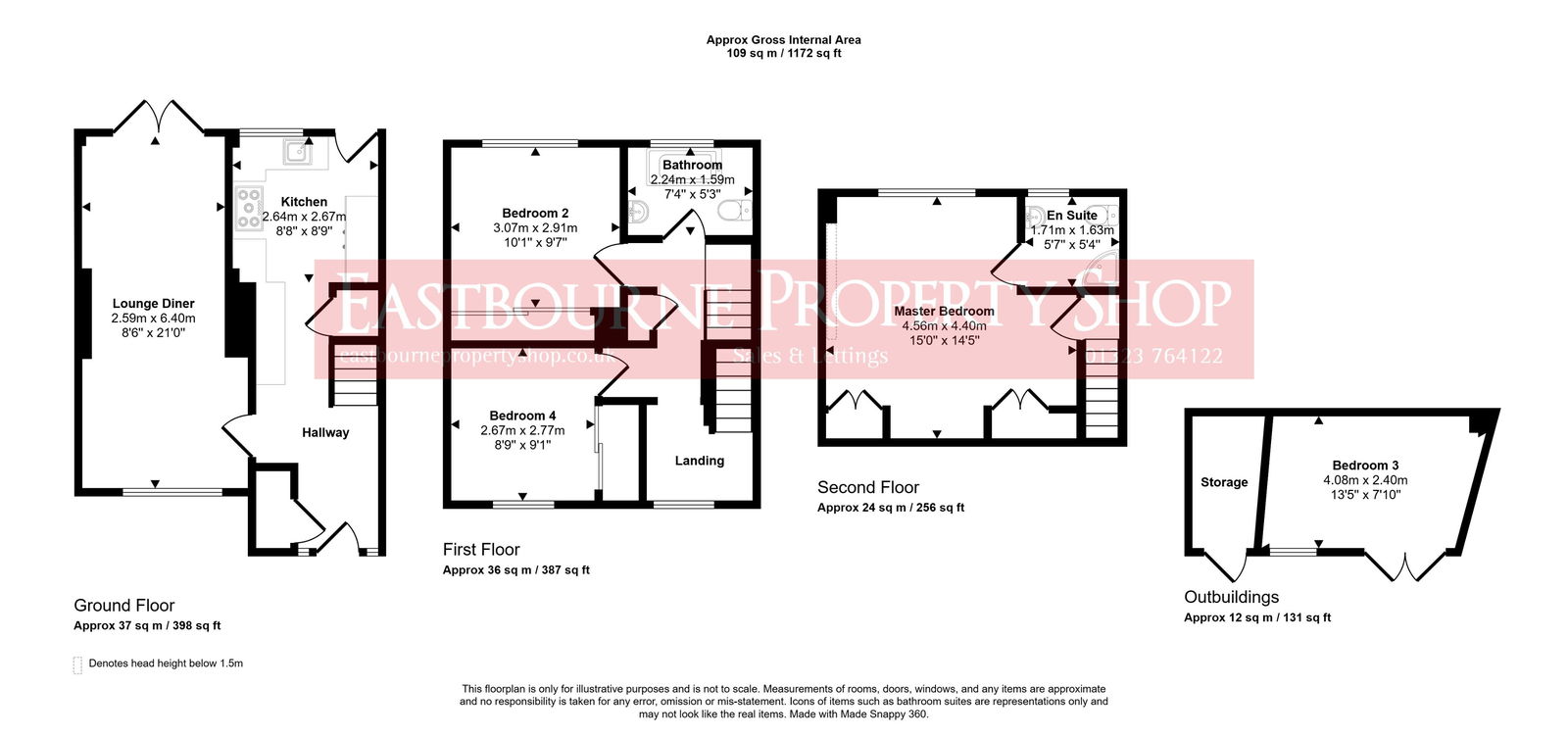 Floorplans For Great Cliffe Road, Eastbourne, BN23 7BB