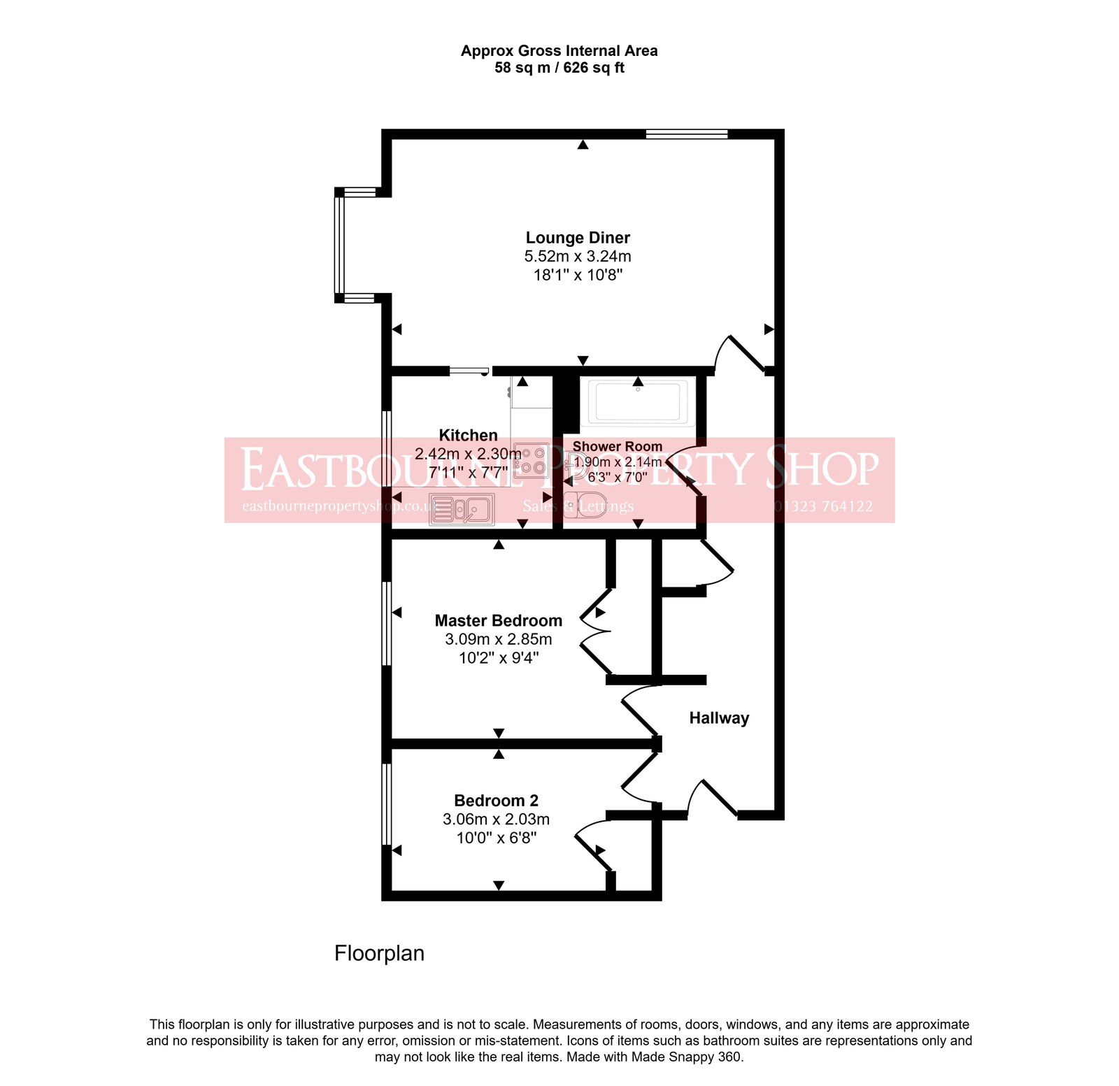 Floorplans For Snowdon Close, Eastbourne, BN23 8HZ