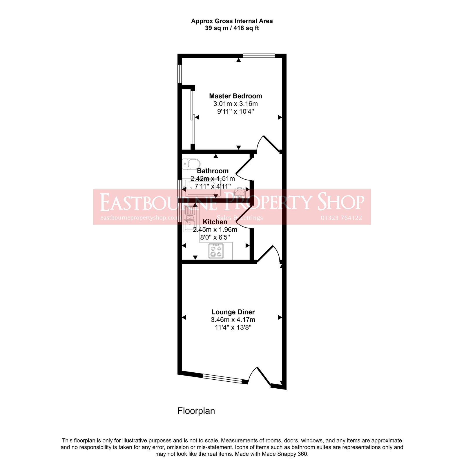 Floorplans For The Goffs, Eastbourne, BN21 1HF