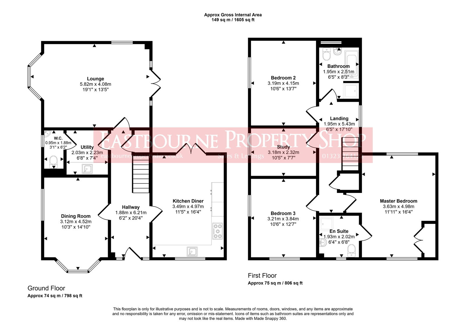 Floorplans For Clover Crescent, Hailsham, BN27 4FJ
