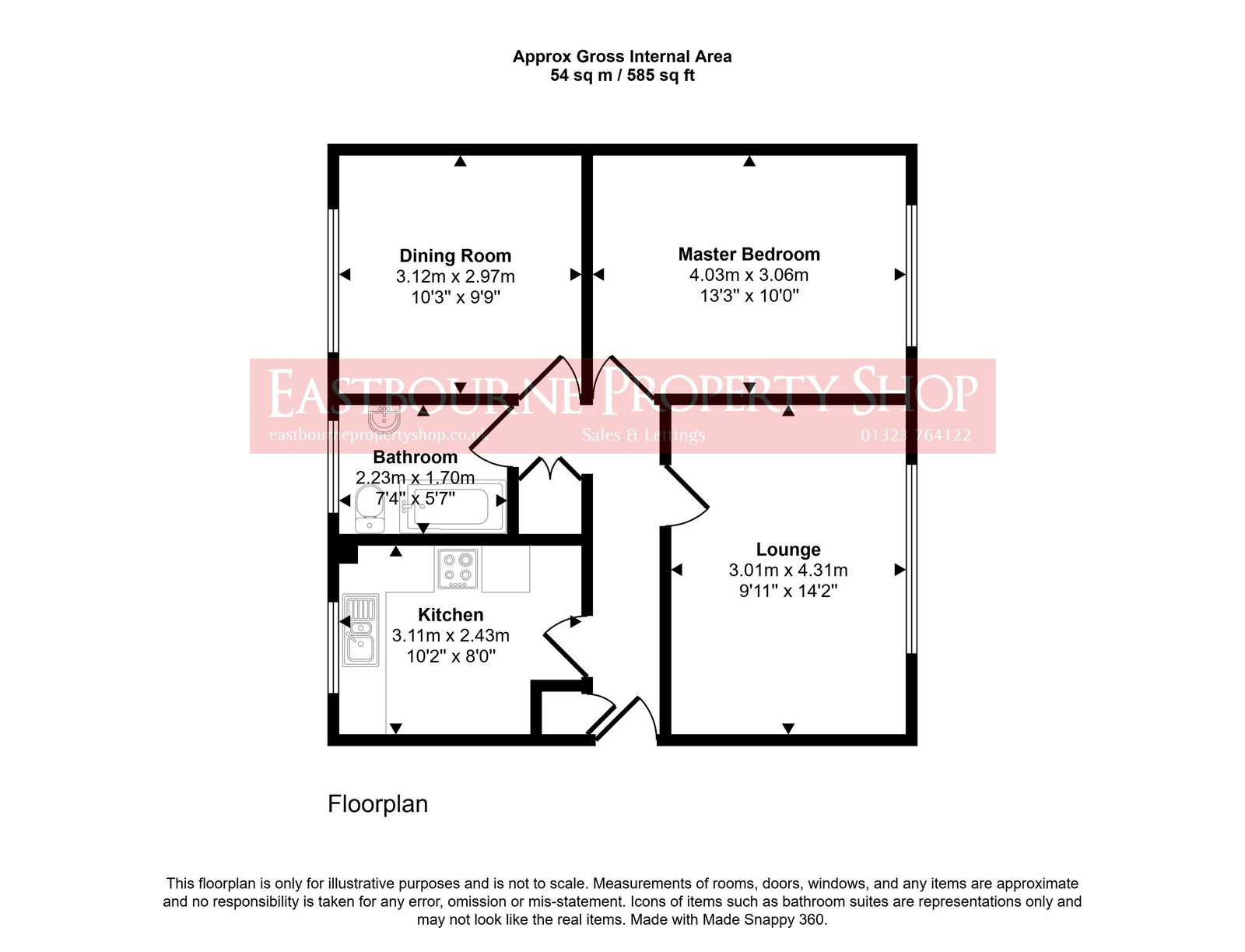 Floorplans For Belle Vue Road, Eastbourne, BN22 7RF