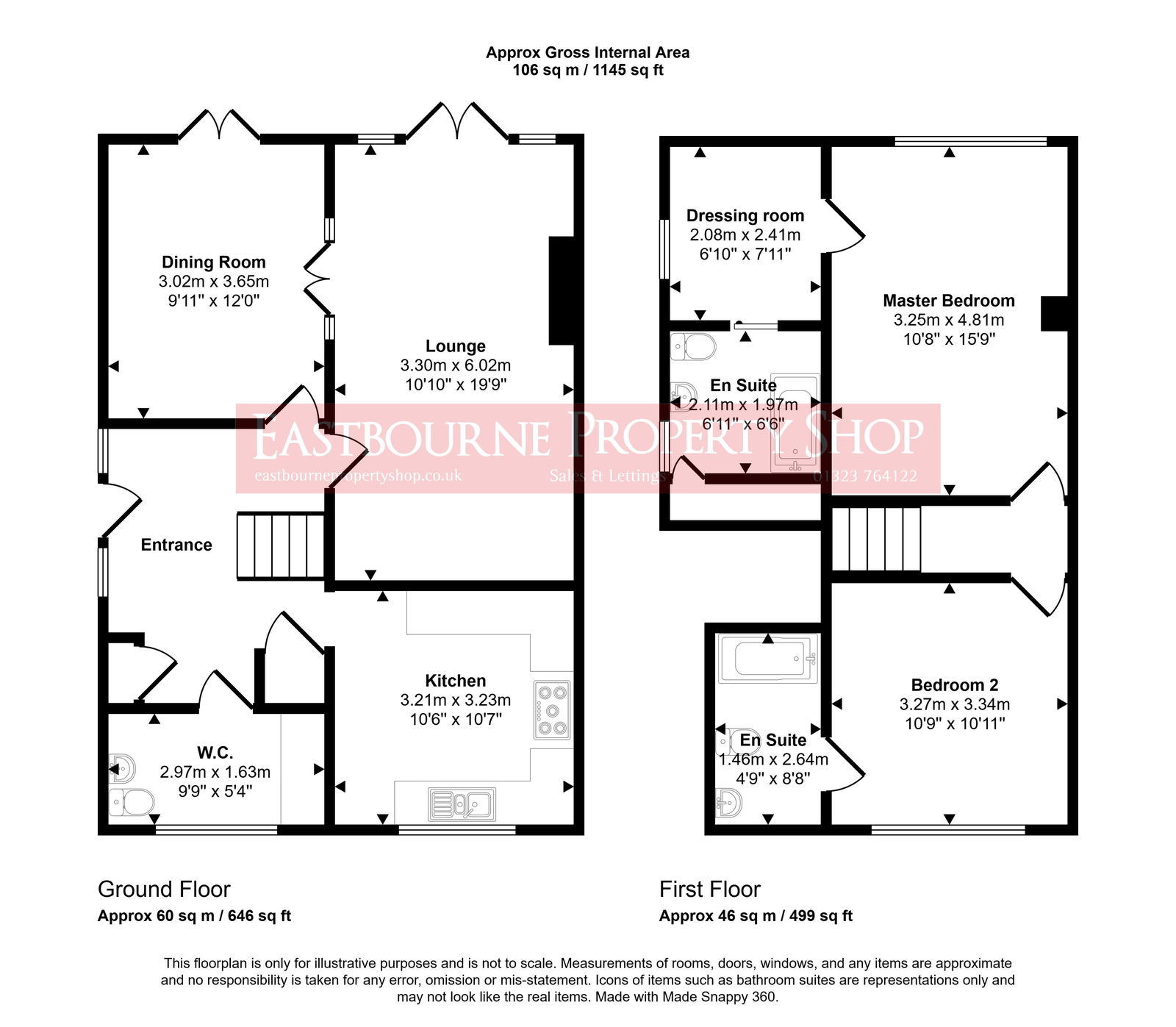 Floorplans For Langney Green, Eastbourne, BN23 6HY