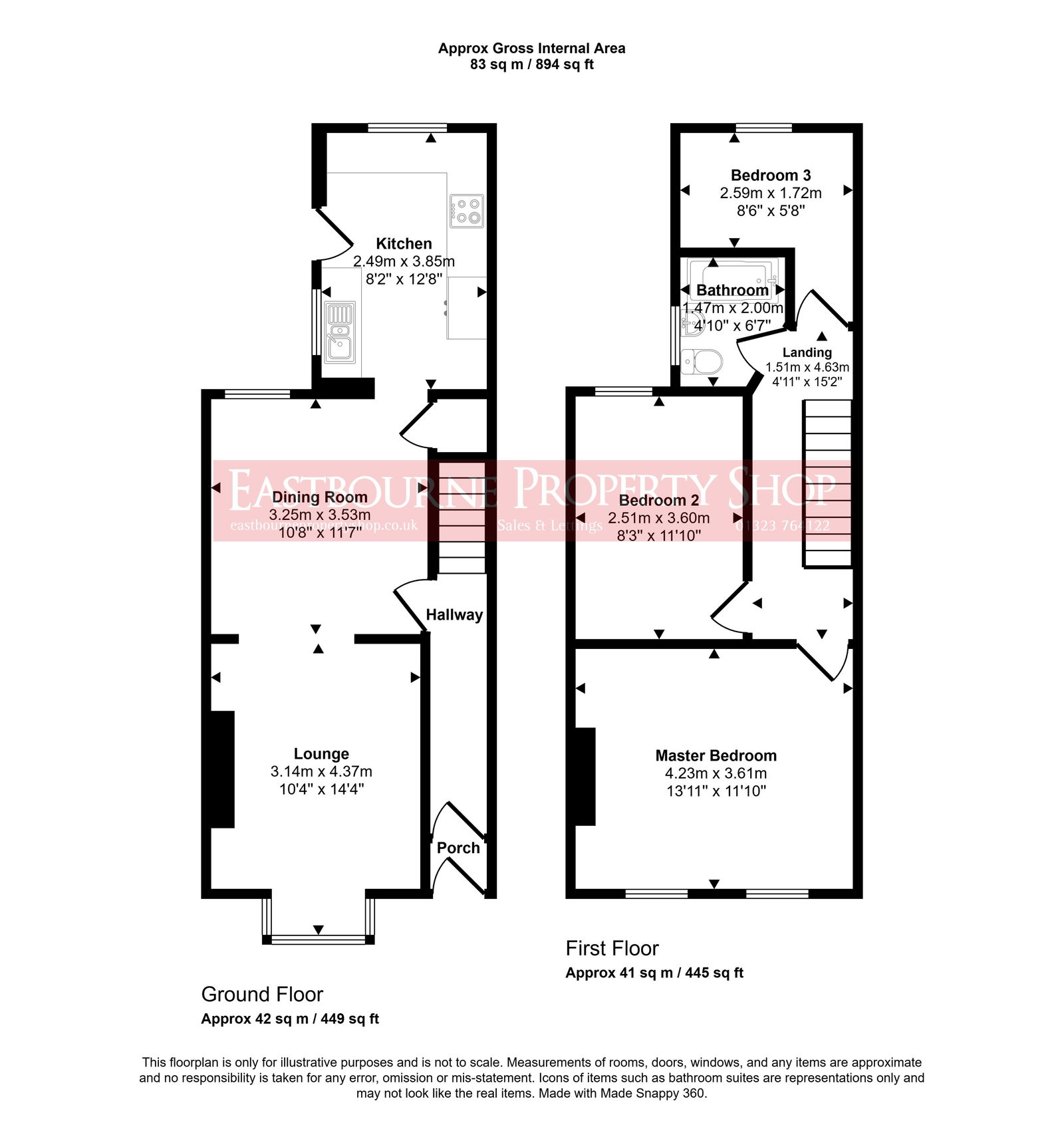 Floorplans For Albion Road, Eastbourne, BN22 8HL