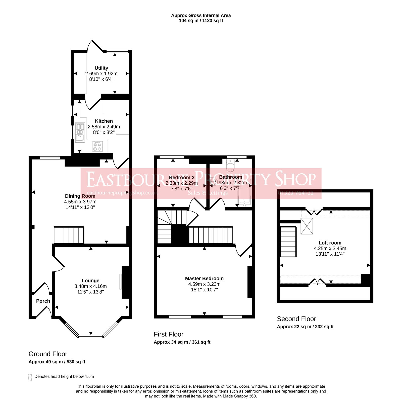 Floorplans For Taddington Road, Eastbourne, BN22 7EG
