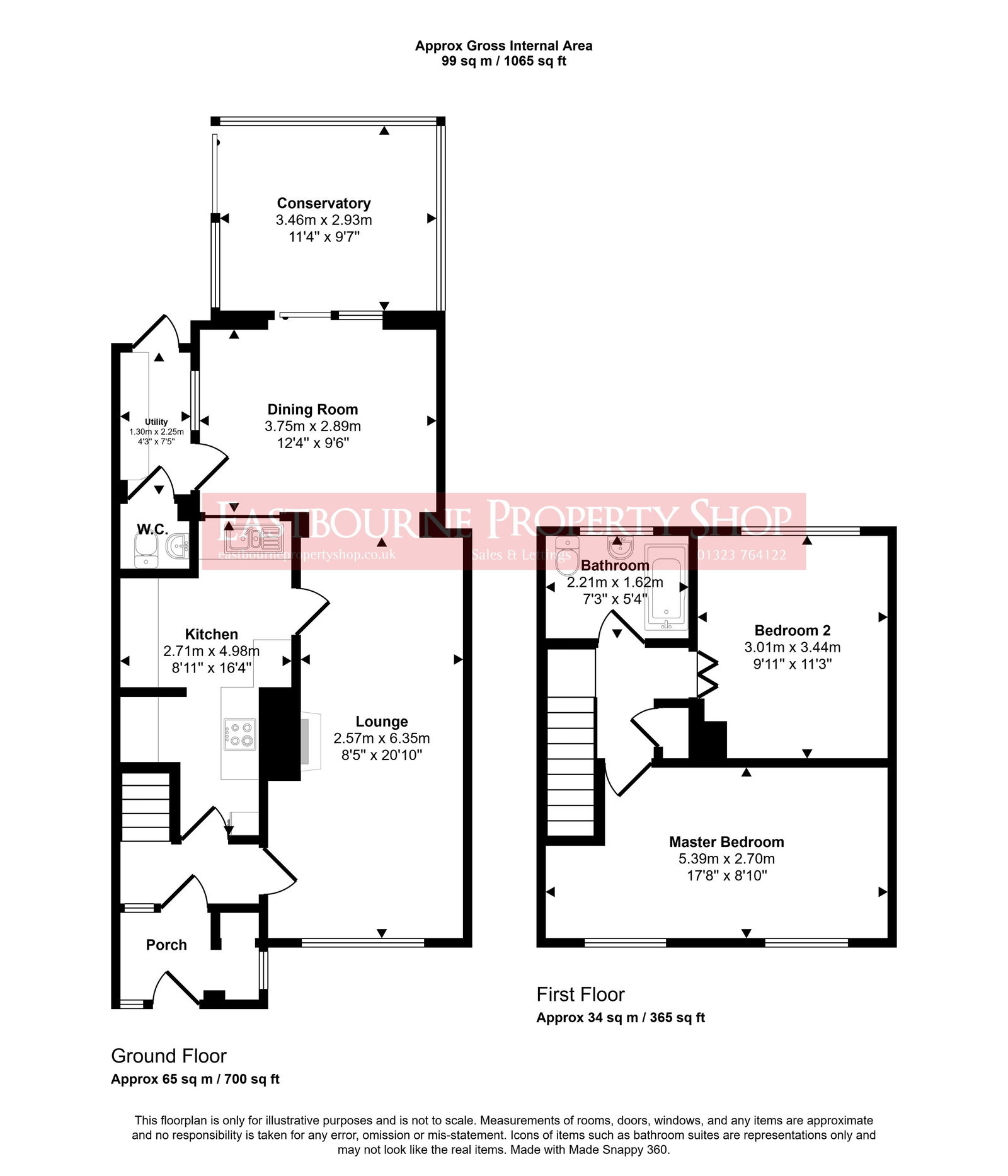 Floorplans For Binsted Close, Eastbourne, BN22 9RT