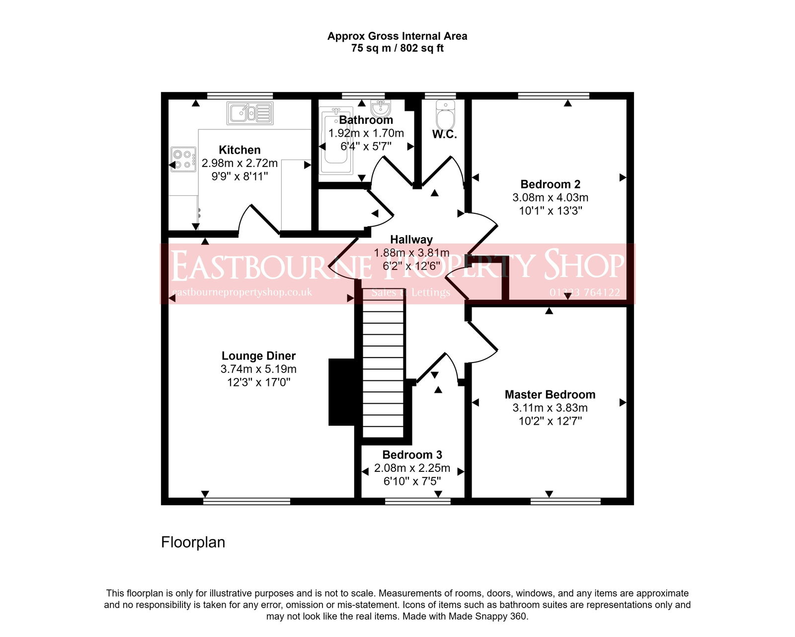 Floorplans For Croxden Way, Eastbourne, BN22 0UL