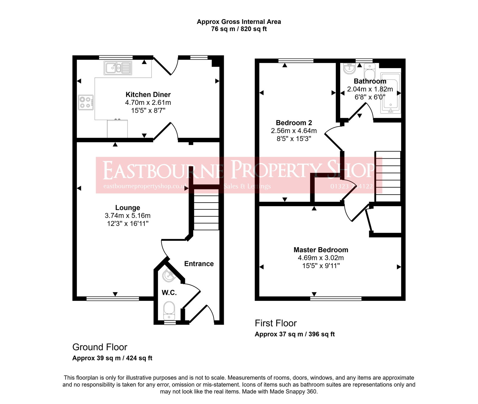 Floorplans For Highgrove Crescent, Polegate, BN26 6FN