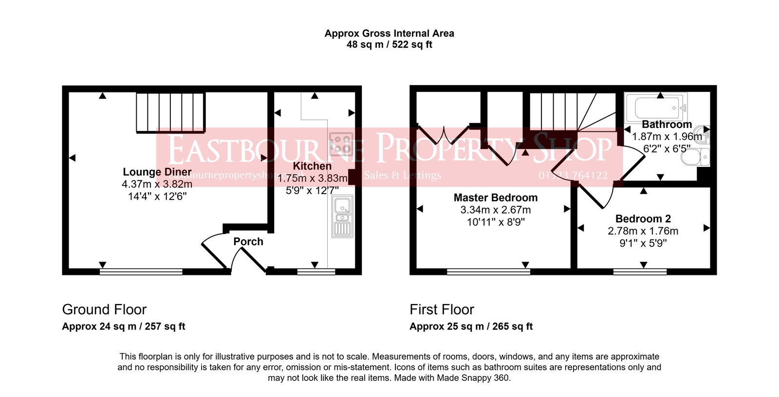 Floorplans For Snowdon Close, Eastbourne, BN23 8HW