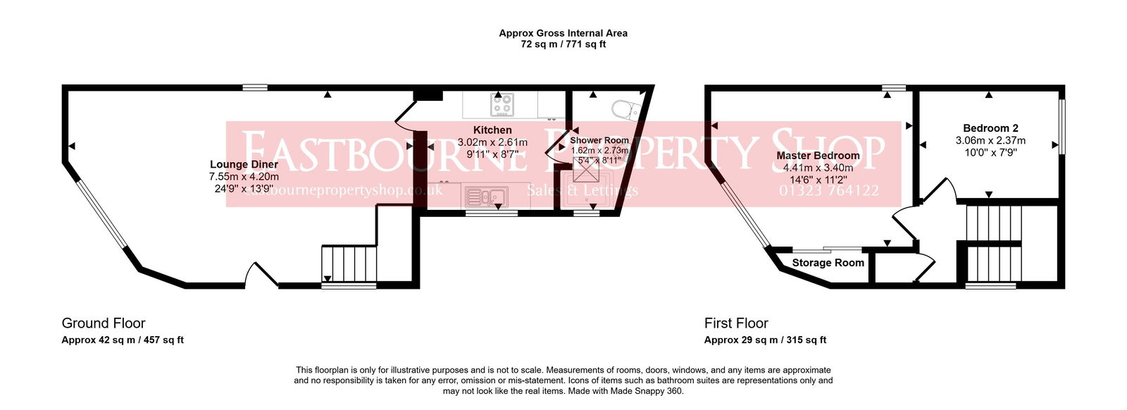 Floorplans For Church Street, Old Town, Eastbourne, BN21 1HT