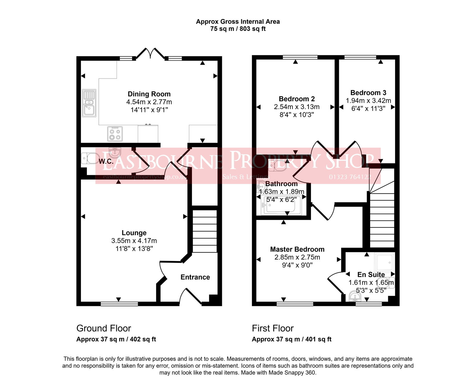 Floorplans For Austen Avenue, Stone Cross, Pevensey, BN24 5FQ