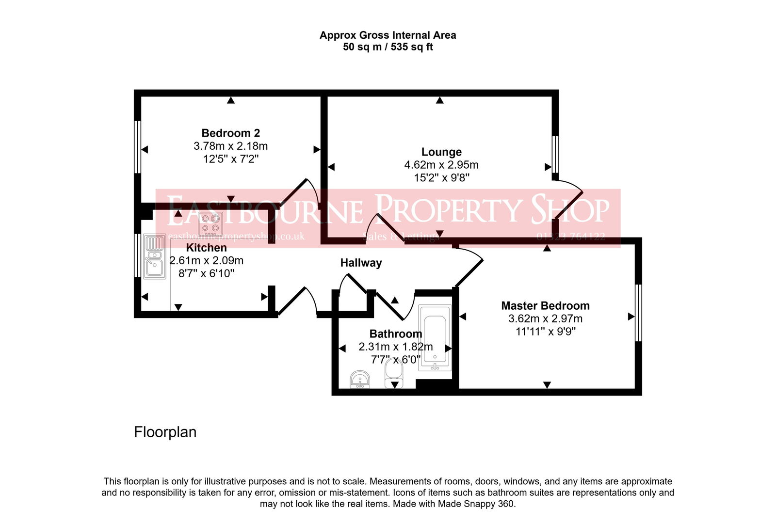 Floorplans For Black Path, Polegate, East Sussex, BN26 5BB