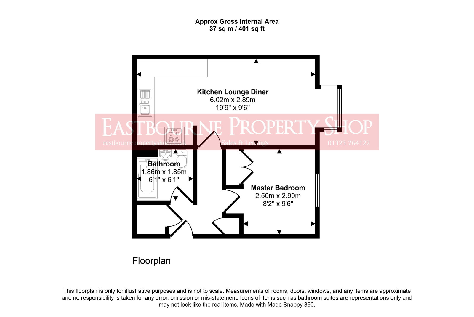 Floorplans For Snowdon Close, Eastbourne, BN23 8HW