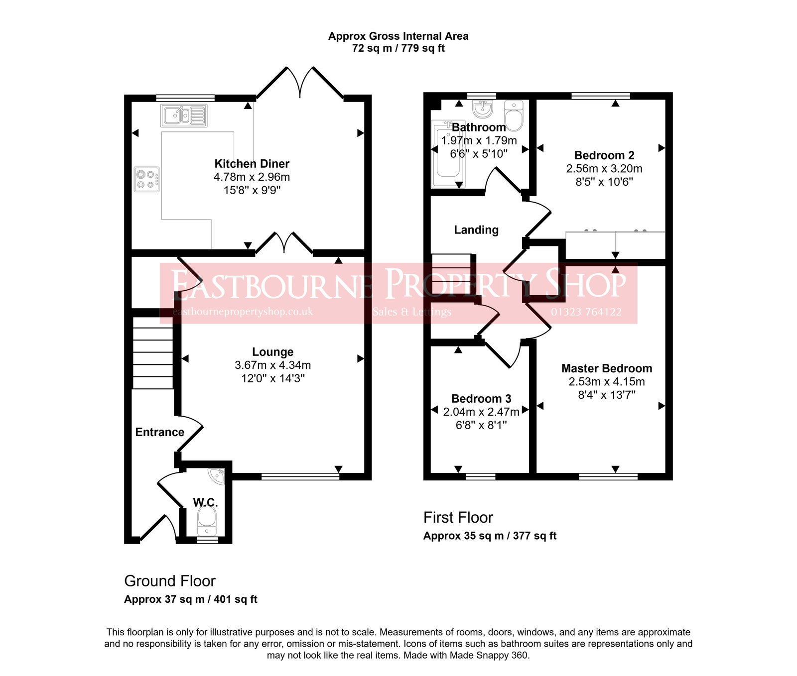 Floorplans For Salvador Close, Eastbourne, BN23 5TB