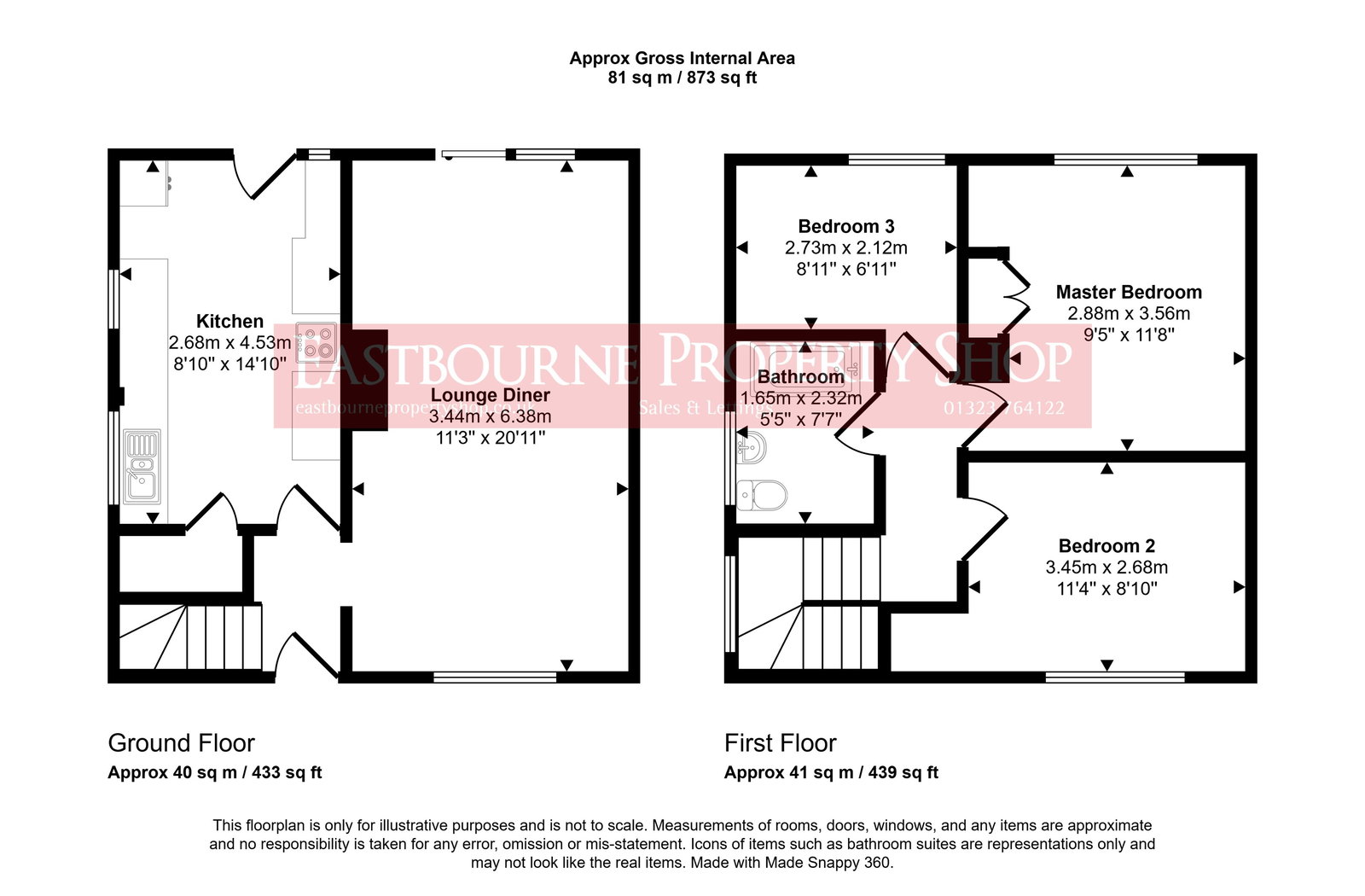 Floorplans For Marsden Road, Eastbourne, BN23 7ED