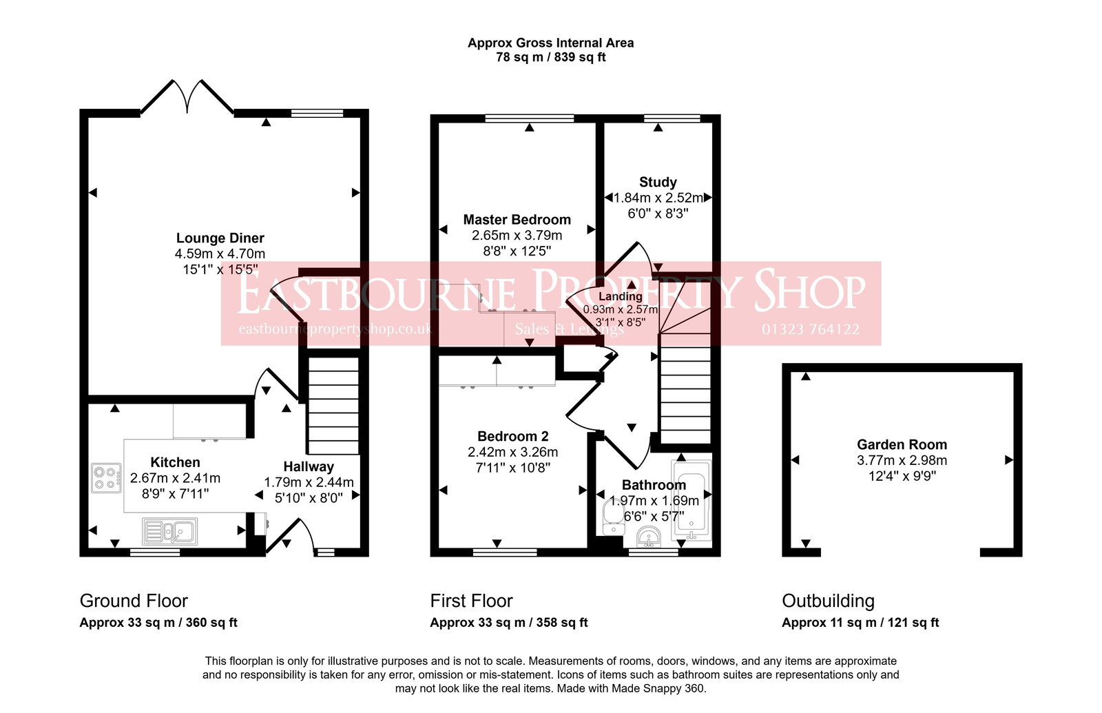 Floorplans For Caburn Close, Eastbourne, BN23 8LP