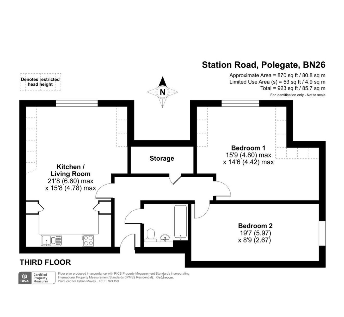 Floorplans For Station, polegat, BN26 6EH