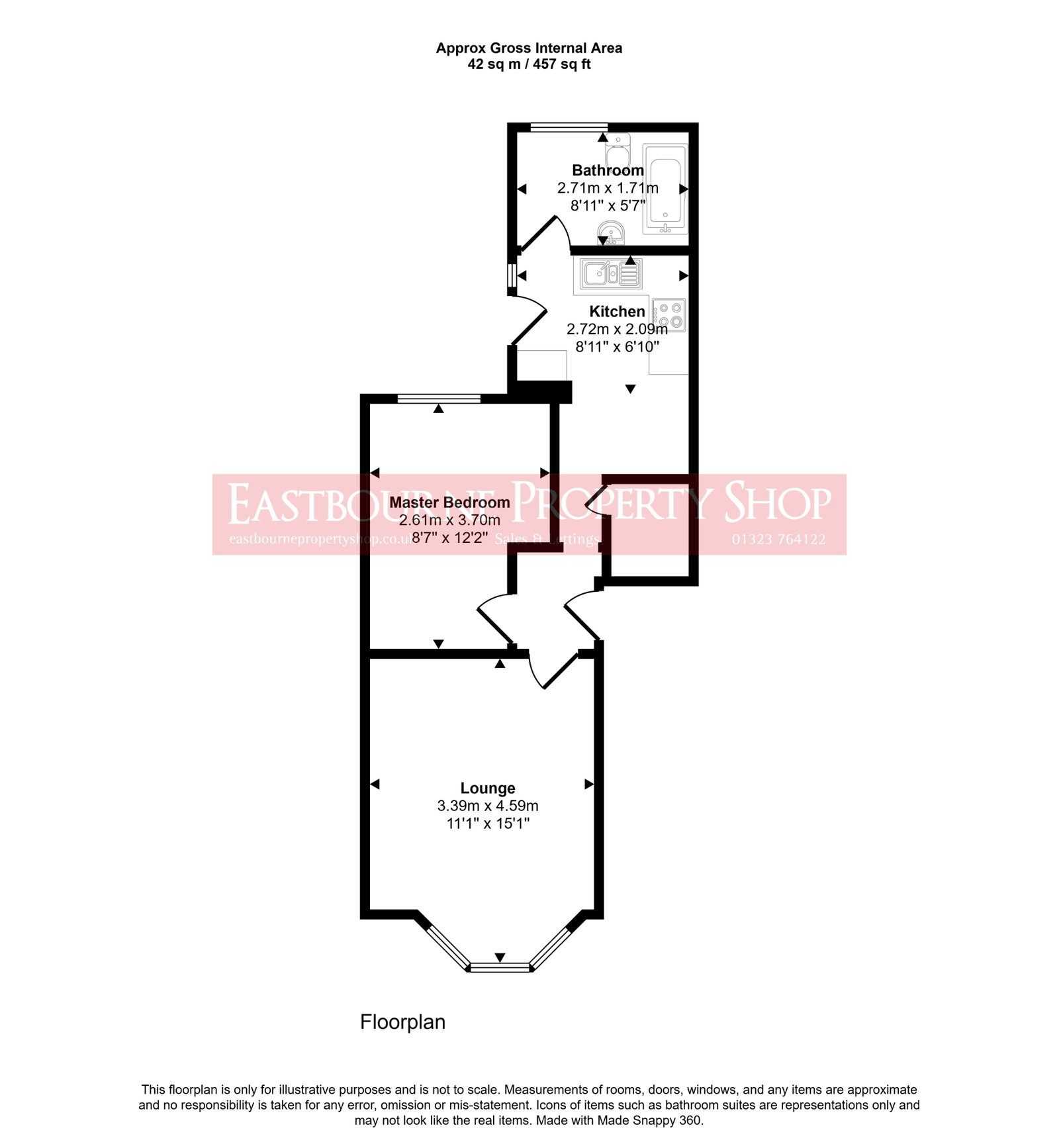 Floorplans For Langney Road, Eastbourne, Bn21 3jp
