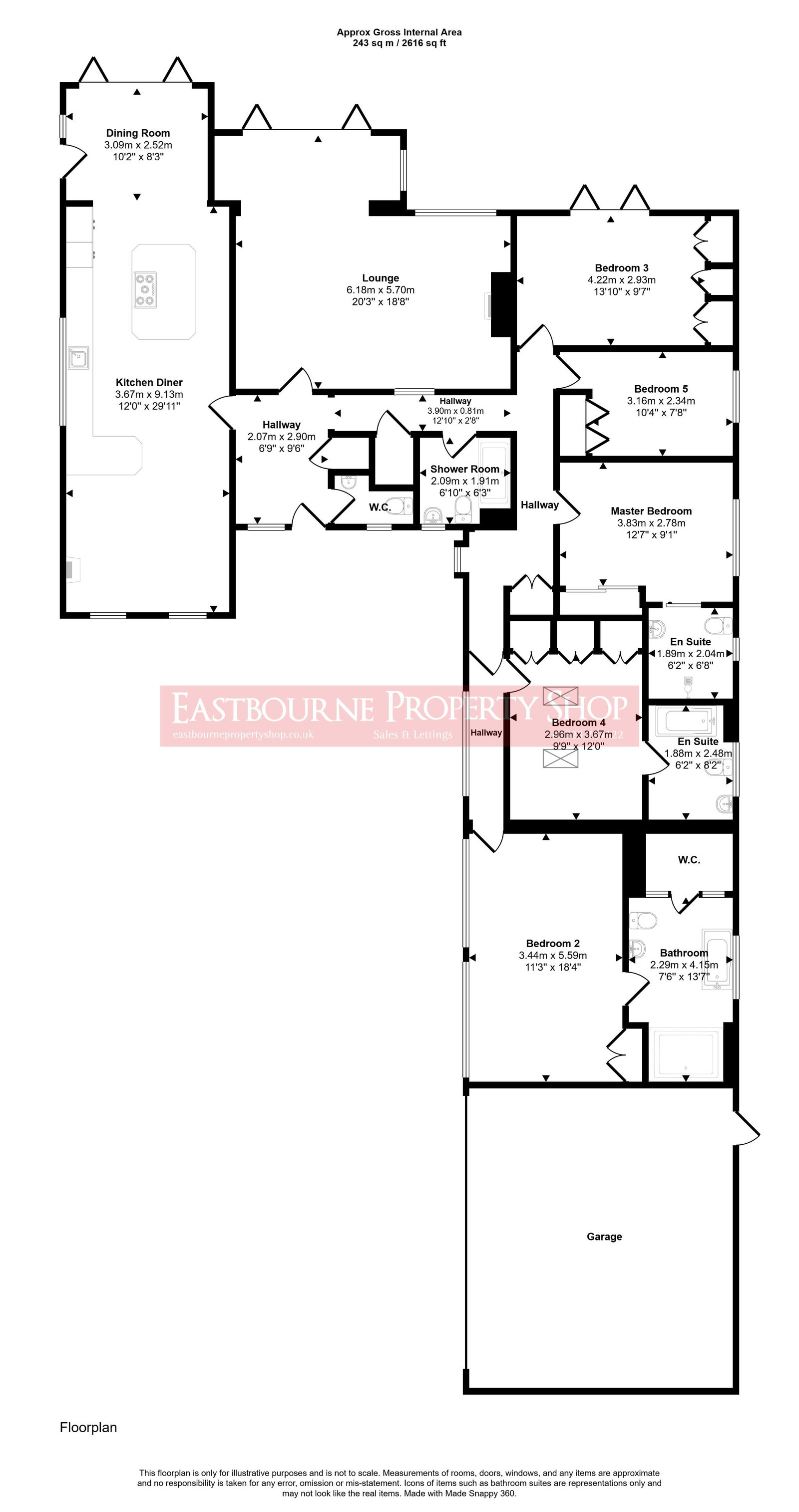 Floorplans For Church Street, Willingdon, Eastbourne, BN22 0HU