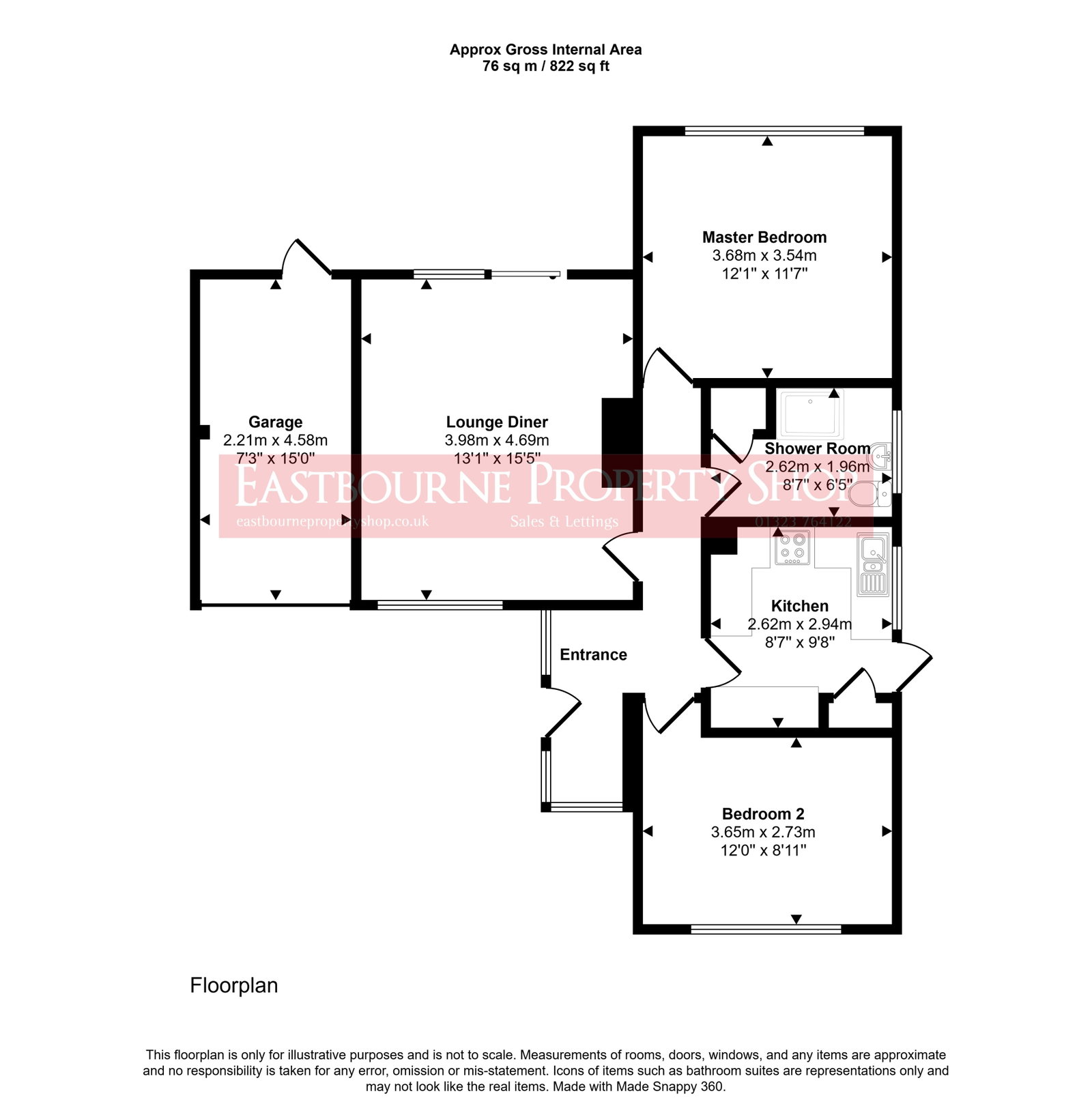 Floorplans For Netherfield Avenue, Eastbourne, BN23 7BS