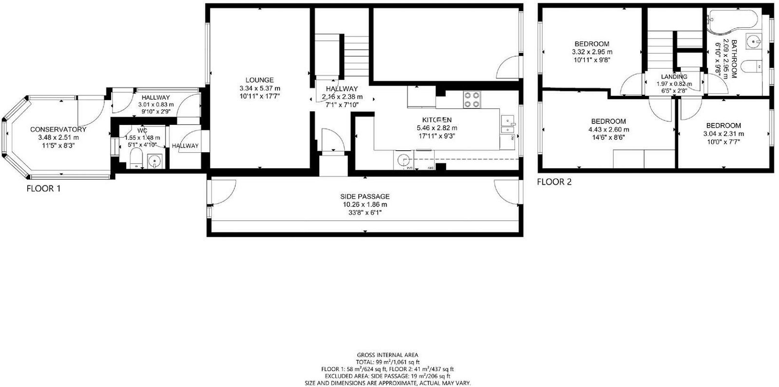 Floorplans For Swanley Close, Eastbourne, BN23 7JW