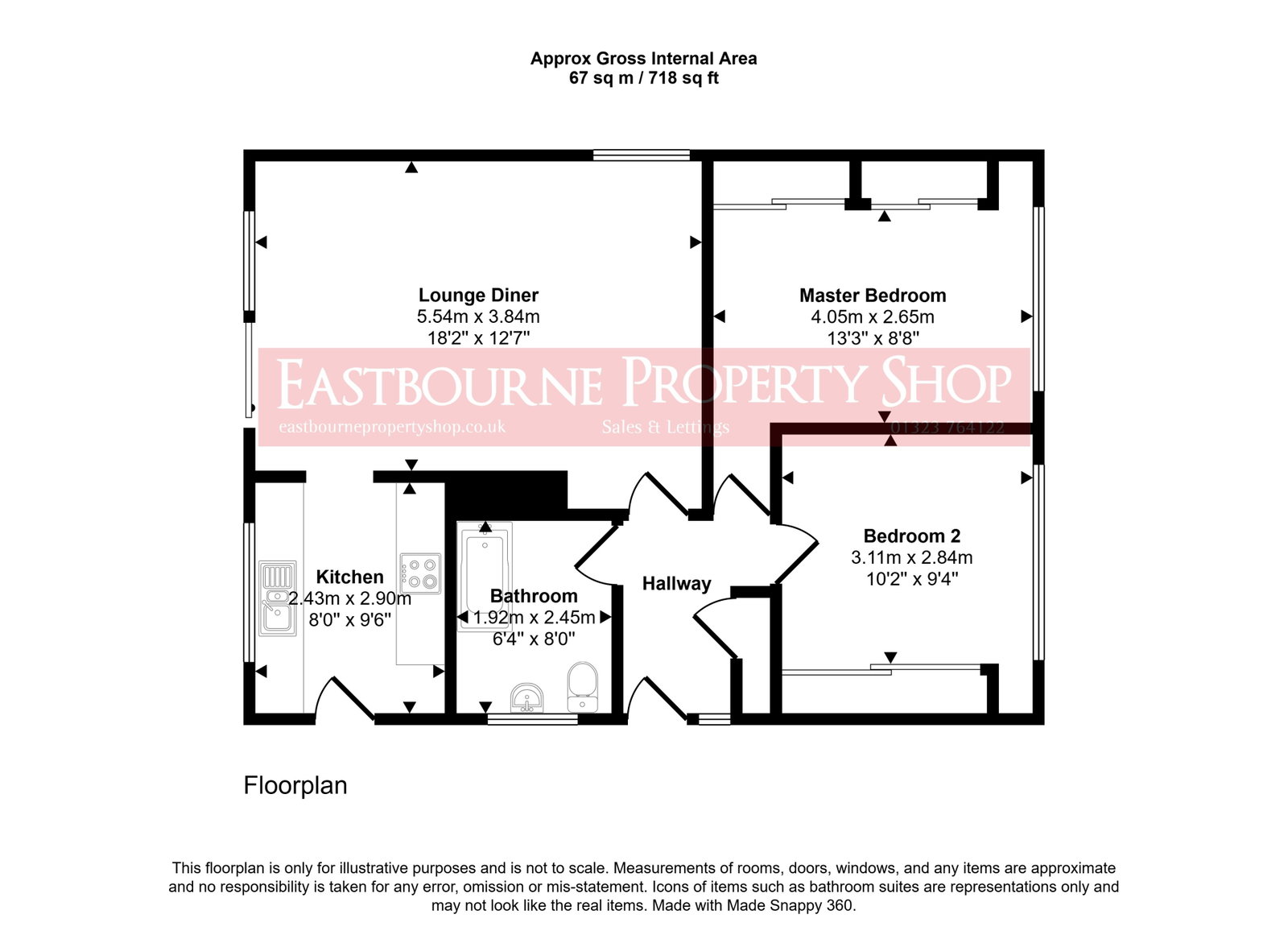 Floorplans For Mountbatten Drive, Eastbourne, BN23 6AS